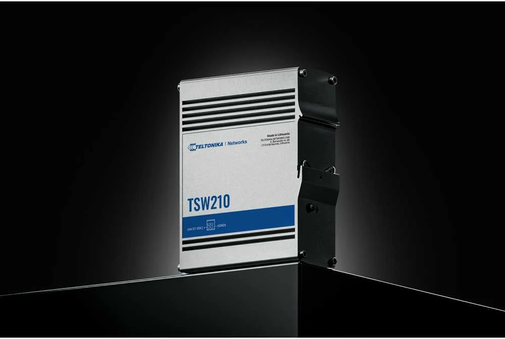 Šakotuvas Teltonika | Jungiklis | TSW210 | Nevaldomas | Tvirtinama prie sienos | Gigabit Ethernet (vario) jungtys kiekis 8 | SFP jungtys kiekis 2 | 24 mėn.