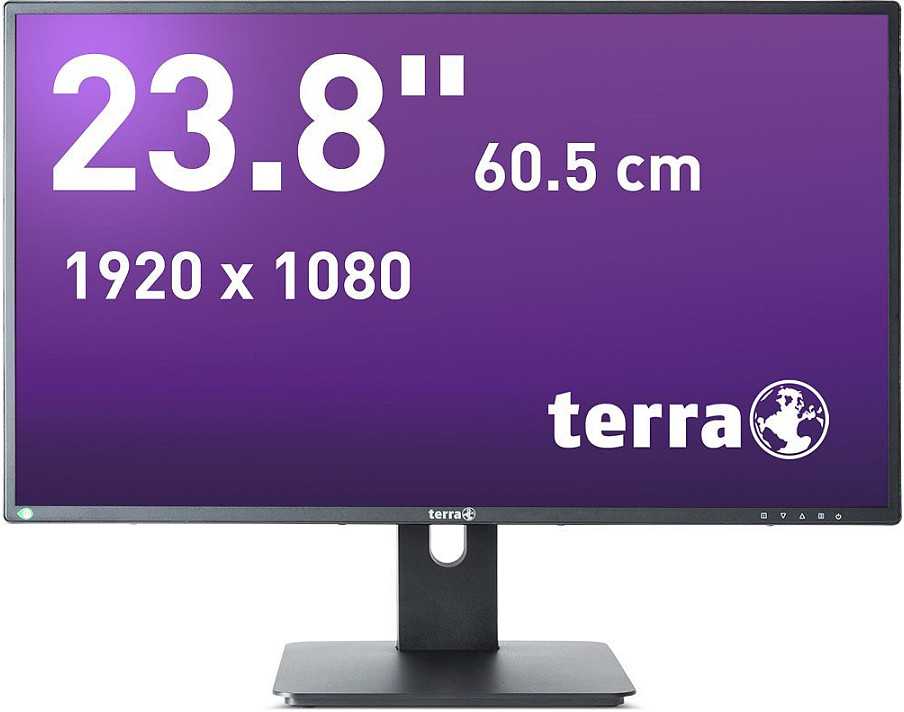 Monitorius Wortmann AG TERRA LCD/LED 2456W PV V4 juodas USB-C, DP, HDMI GREENLINE PLUS