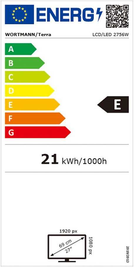 Monitorius Wortmann AG TERRA LCD/LED 2756W PV V4 juodas GREENLINE PLUS