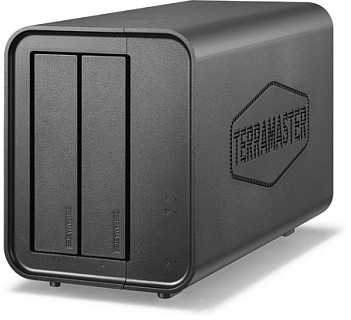 Carruzzo TerraMaster D2-320 diskų masyvas Desktopas Juoda