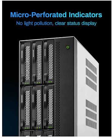 „TERRAMASTER T9-500 Pro NAS“ failų serveris: „Intel Core i7-1255U“, 16 GB RAM, 9 lizdai