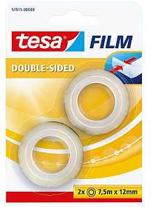 Tesa tesafilm rolka 7,5m 12mm dwustronny blister 2vnt..