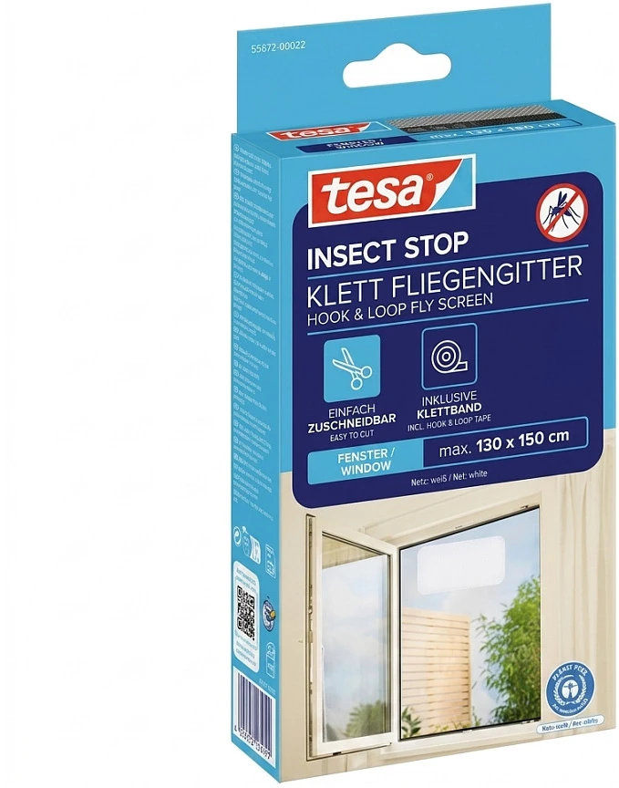 TESA MOSKITIERA OKIENNA BALTA 1,3m x 1,5m STANDARD