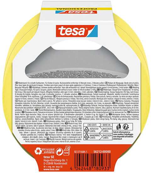 Tesa TESA 56212-00000-02 sidabrinė taśma klejąca 25 m Geltonas