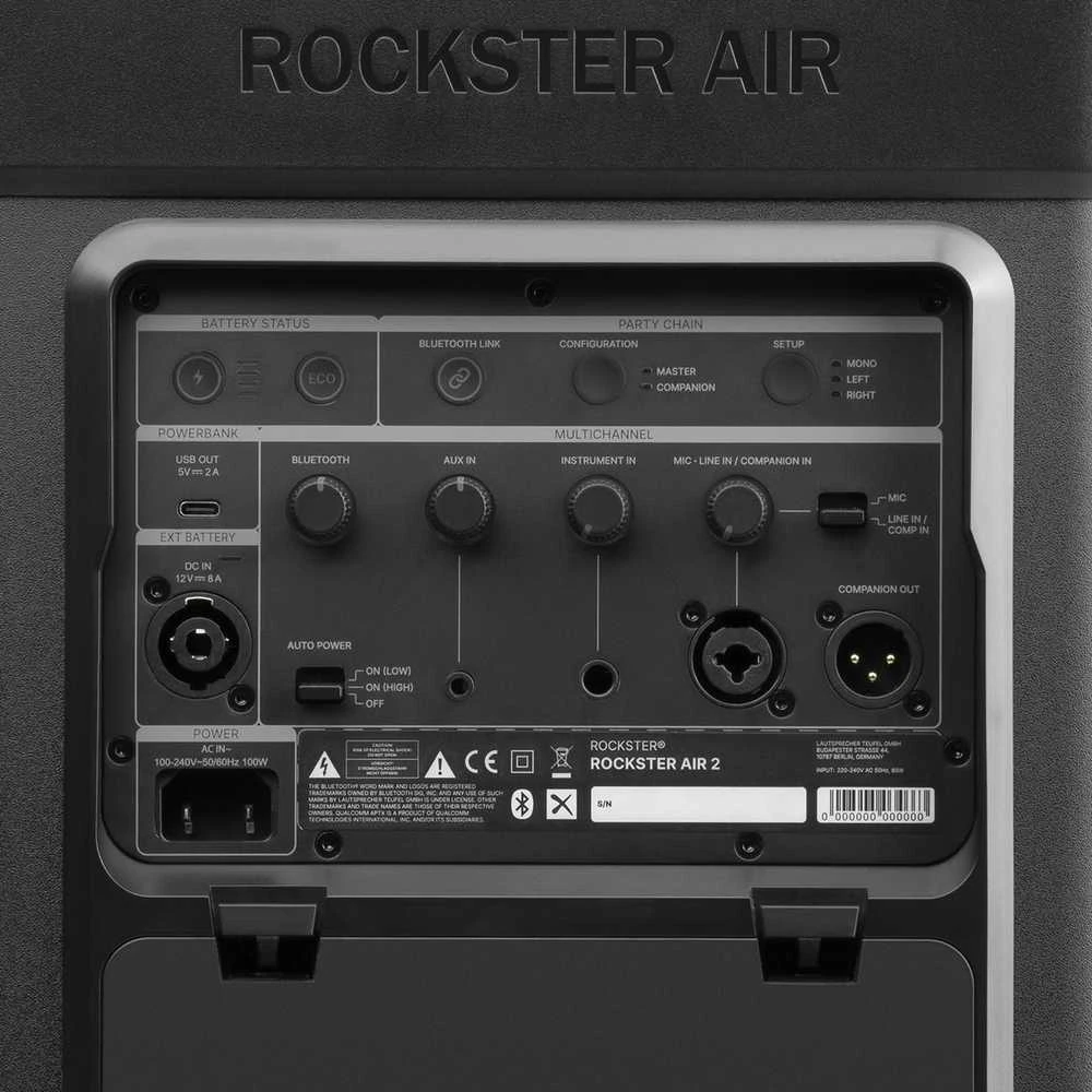 Teufel ROCKSTER AIR 2 belaidė „Bluetooth“ kolonėlė, juoda