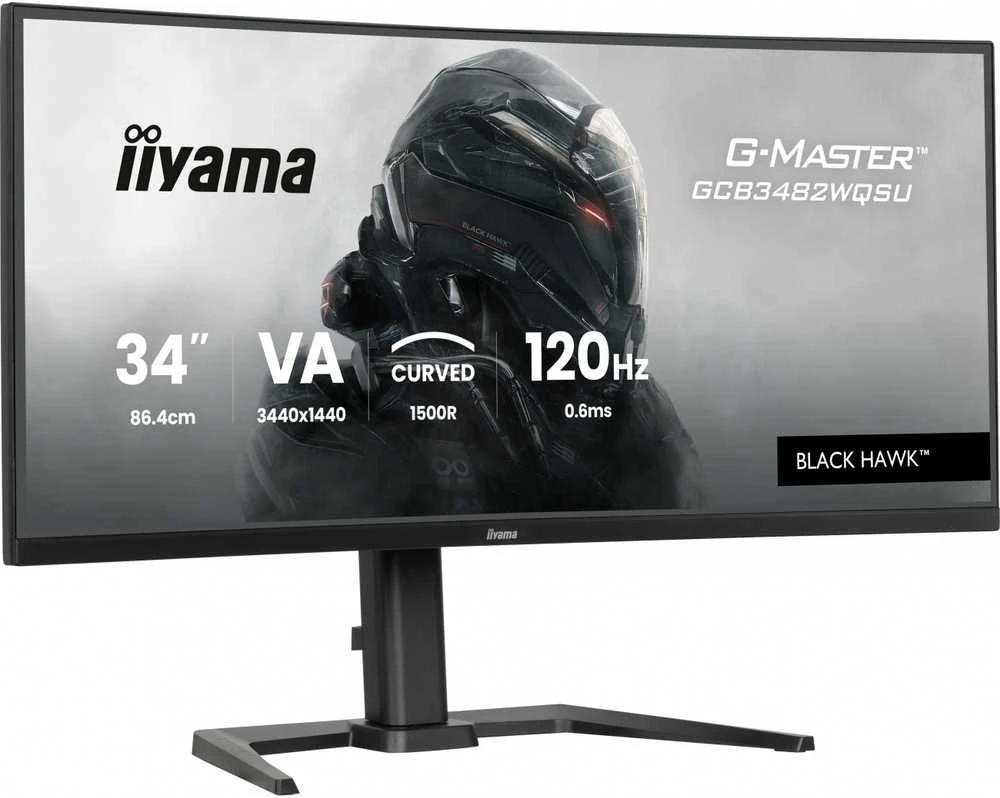 Monitorius iiyama G-Master GCB3482WQSU-B1 Juodas Hawk - 120Hz | UWQHD | 34'' | VA | 0.6ms