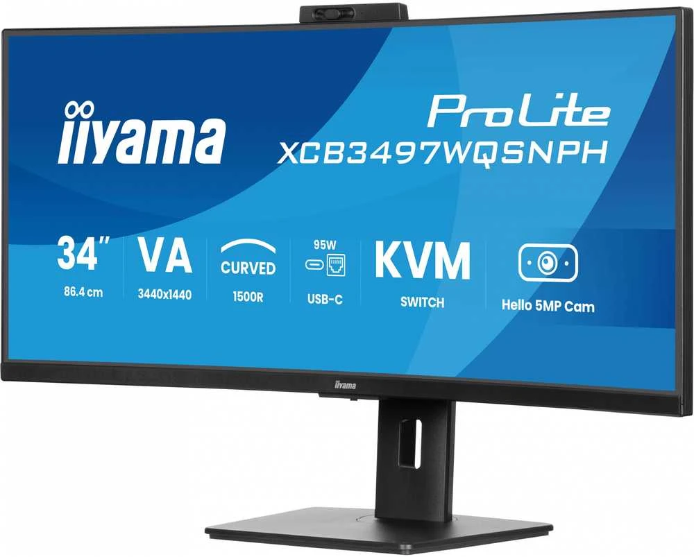 Monitorius iiyama ProLite XCB3497WQSNPH-B1 - 120Hz | UWQHD | 34'' | VA | 0.4ms