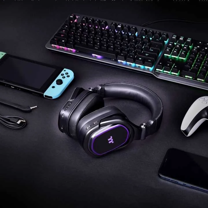 Thermaltake ARGENT H5 RGB Belaidės, Gaming-Ausinės - juodas, USB-C, Klinke