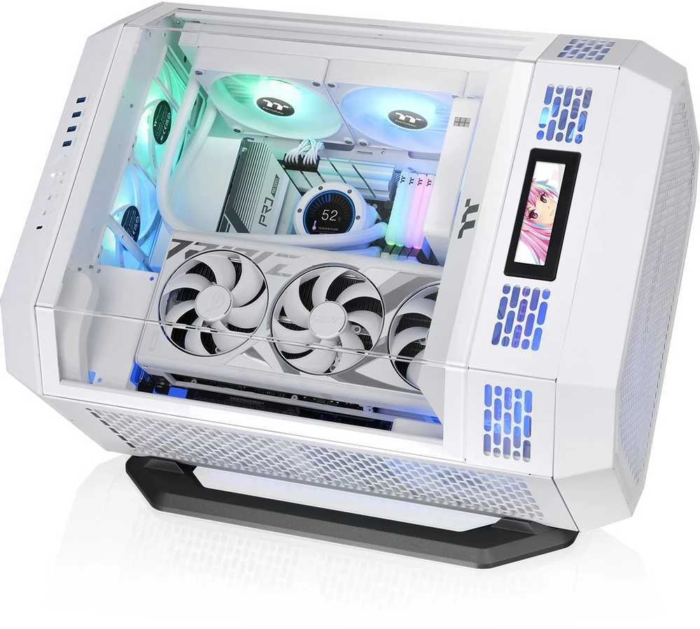 Laikiklis, skirtas „Thermaltake AC-076-ON6NAN-A1“ kompiuterio korpuso daliai, skirtai „Rinkinys Midi Tower“ kompiuteriui, skirtam konvertuoti į bokštą į stelažą.