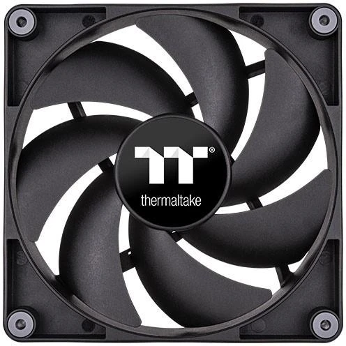 Thermaltake CT120 juodas ventiliatorius iš priekio
