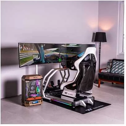 „Thermaltake Racing Simulator Cockpit GR500“ „Snow“ Baltas mažmeninė prekyba (Speditionsversand)