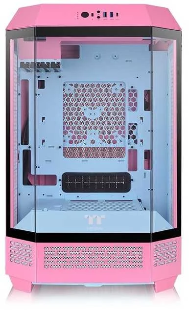 Thermaltake The Tower 300 Bubble Rožinė(pink. Tempered Glass)