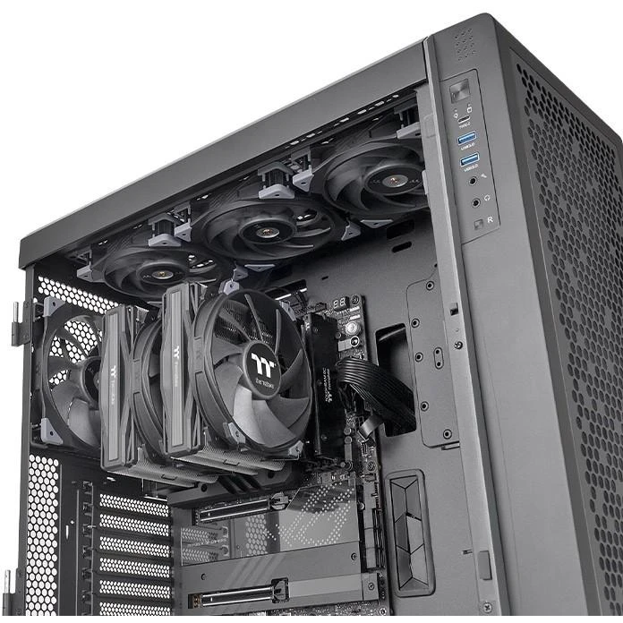 K Thermaltake TT TOUGHAIR 710 oro aušintuvas dvigubas bokštas