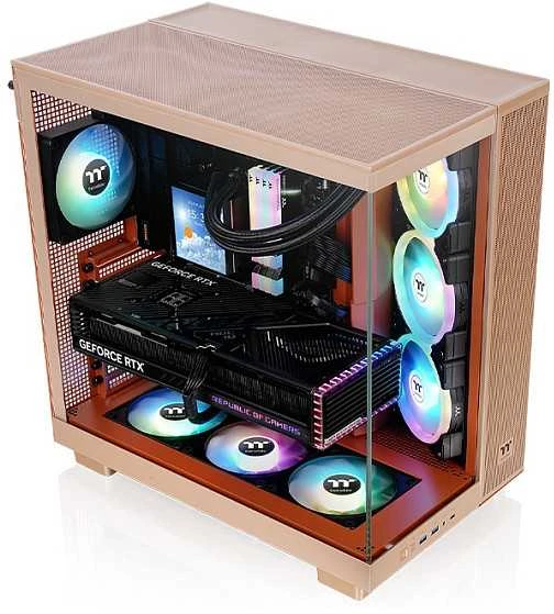 „Thermaltake View 380 XL TG ARGB“ žvyro ir smėlio spalvos