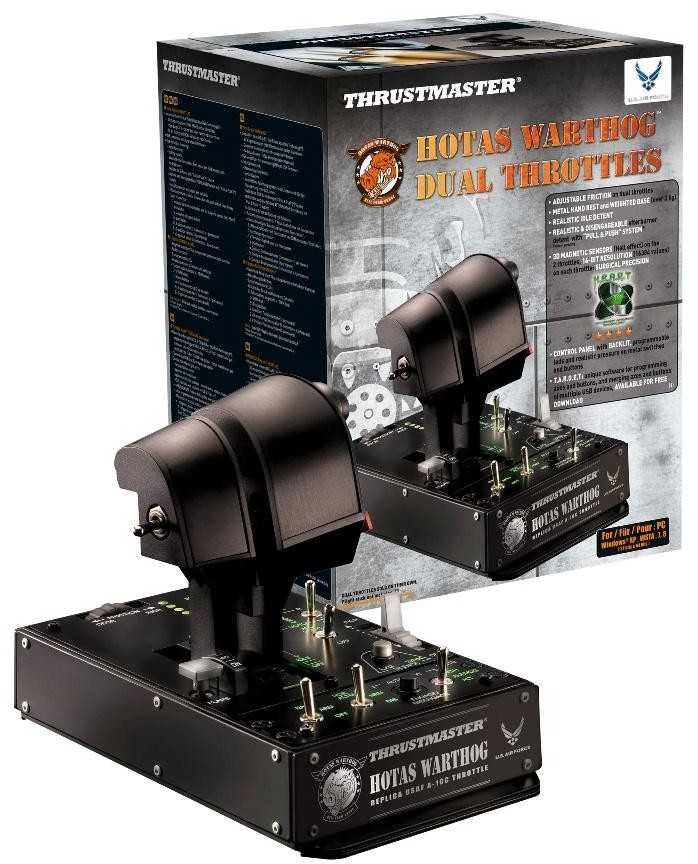 Thrustmaster | Hotas Warthog dvigubi droseliai | Juodas
