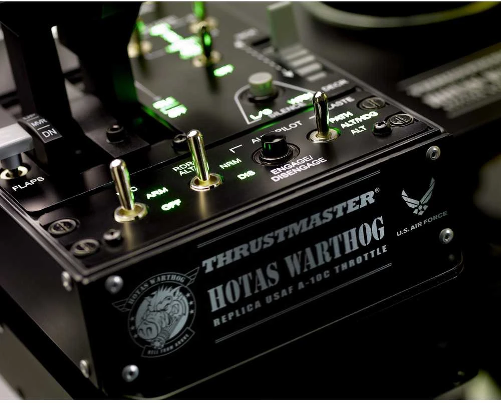 Thrustmaster HOTAS WARTHOG Vairalazdė ir akceleratoriaus valdiklis, Juodas