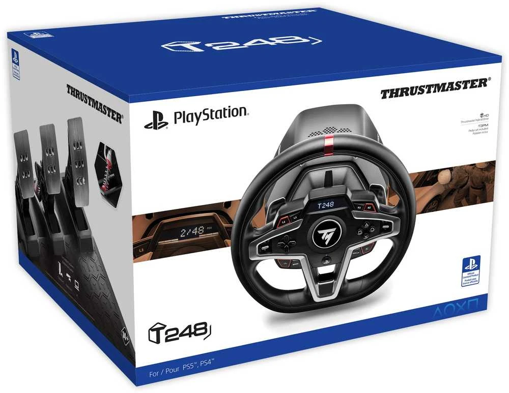 Žaidimų vairas su pedalais Thrustmaster T248 skirtas PS4 / PS5 / PC