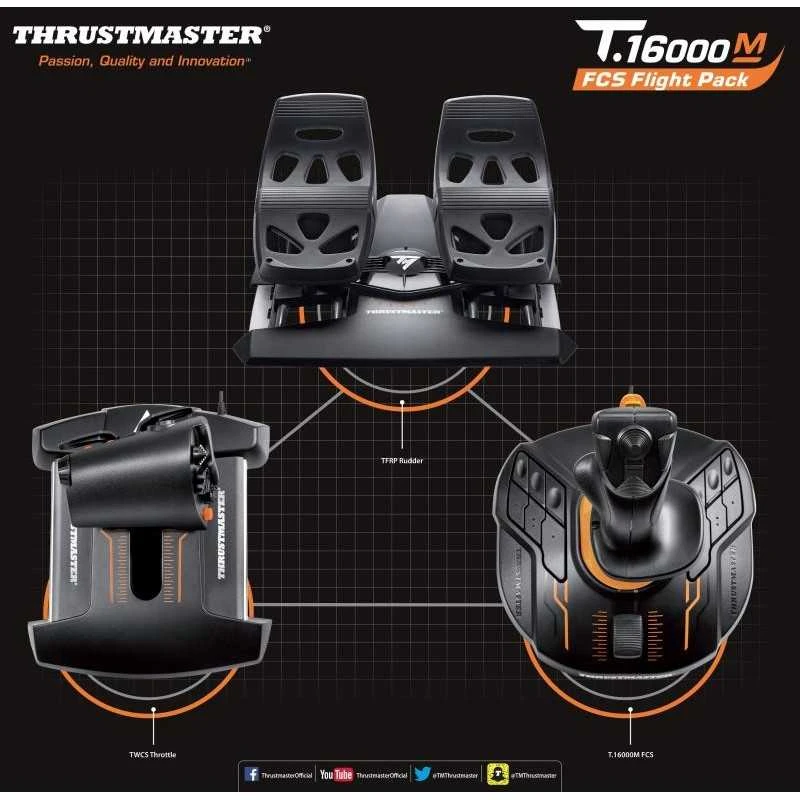 Žaidimų valdiklis Thrustmaster Zest T.16000M PC Flight Pack
