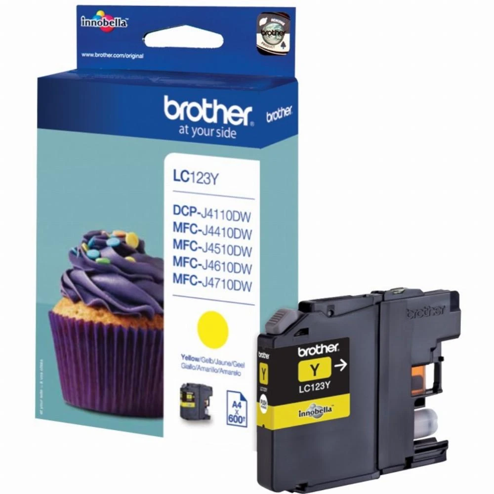 Brother Brolis LC123Y | Rašalo kasetė | Geltona