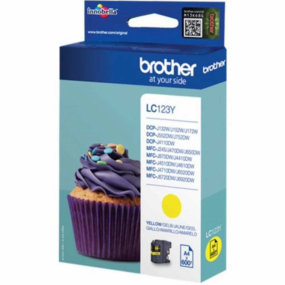 Brother Brolis LC123Y | Rašalo kasetė | Geltona