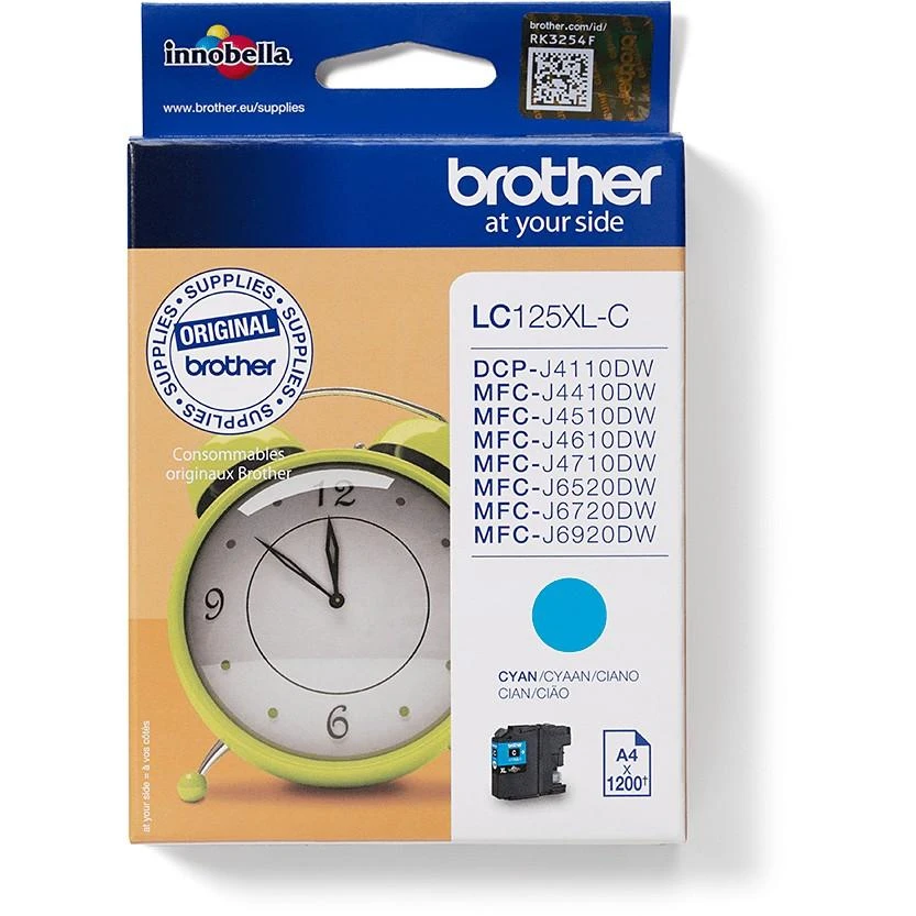 Brother LC125XLC | Rašalo kasetė | Žydra spalva