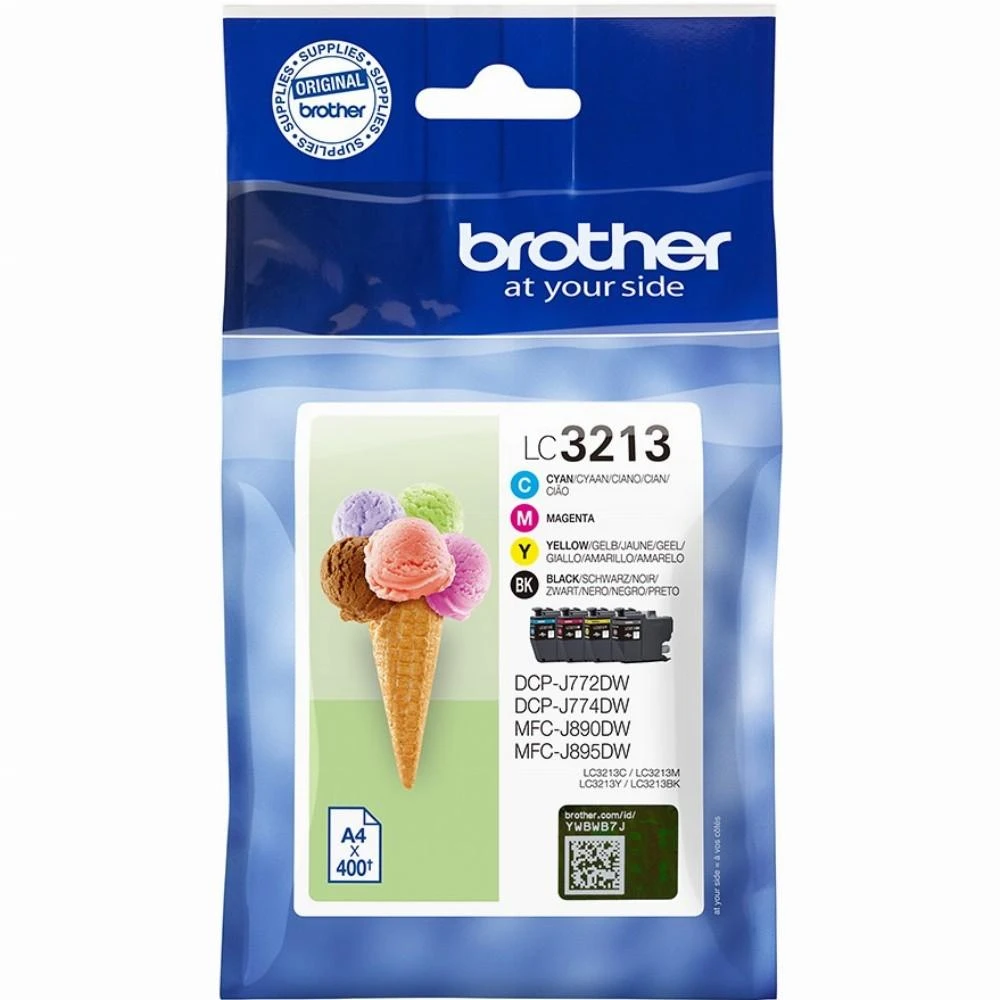 Brother LC-3213VAL rašalo kasetė Originalus Juoda, Žydras, Rausvai raudona, Geltona Sudėtinė pakuotė