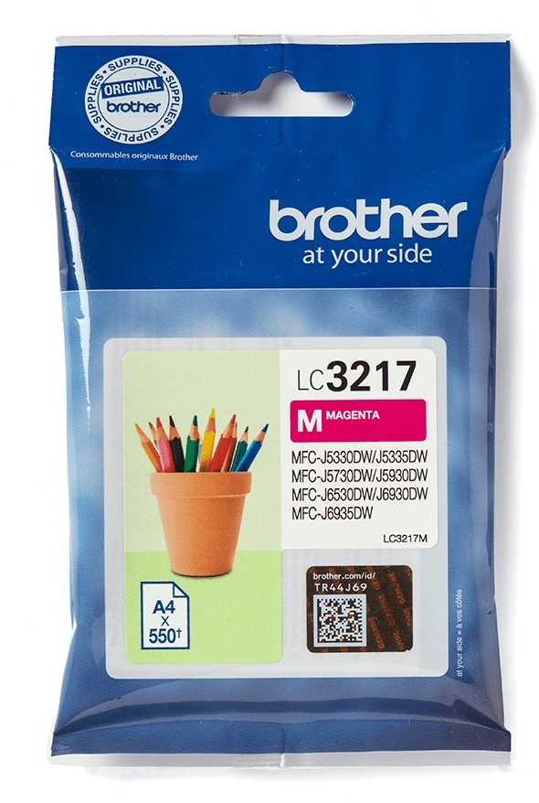 BROTHER LC3217M rausvo rašalo kasetė, 550 psl.