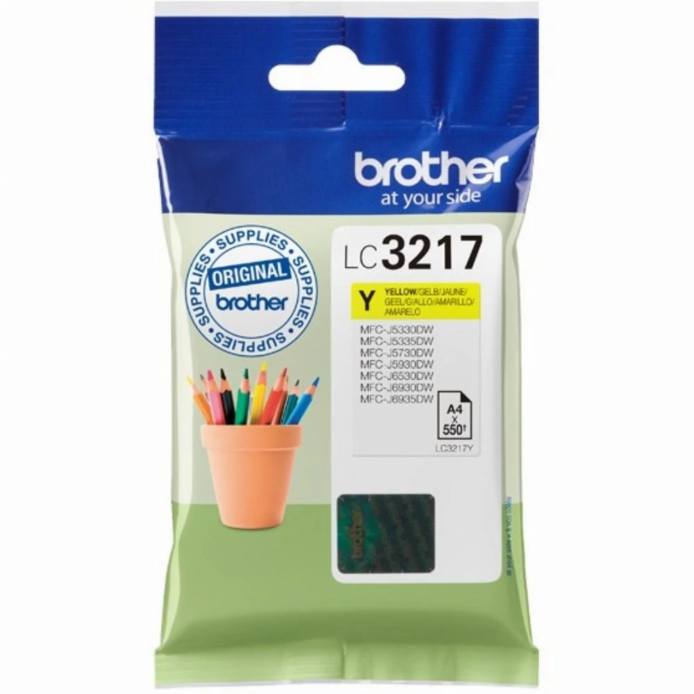 BROTHER LC3217Y Geltonas rašalo kasetė, 550 psl.