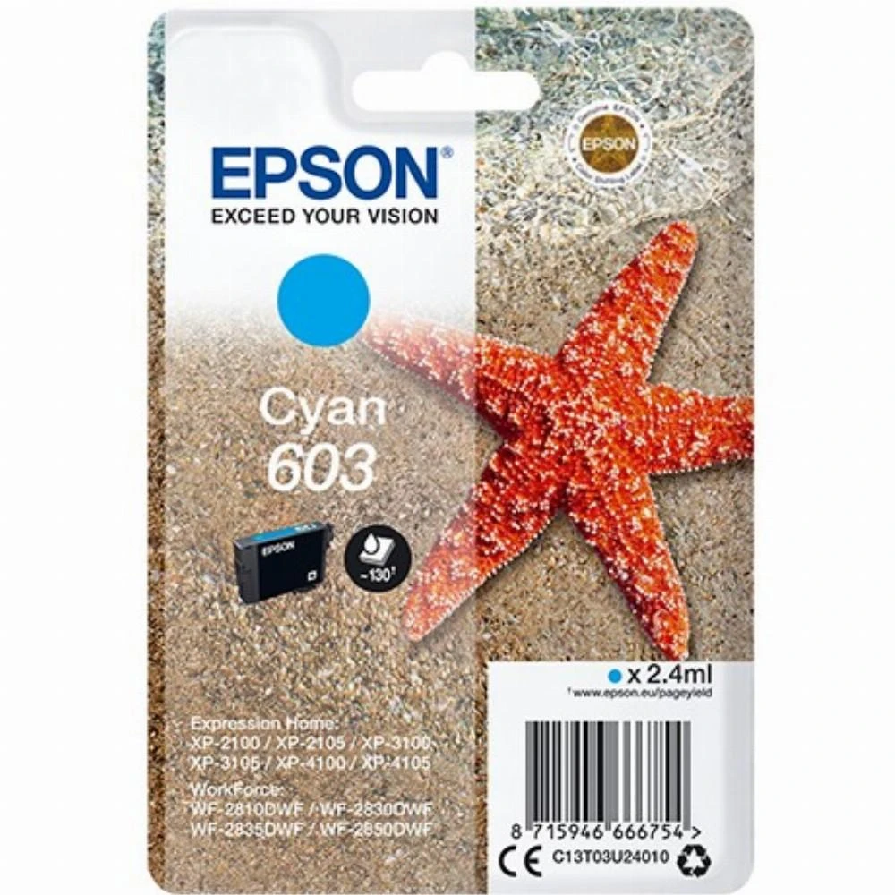 Epson C13T03U24010 rašalo kasetė Originalus Žydras 1 vnt