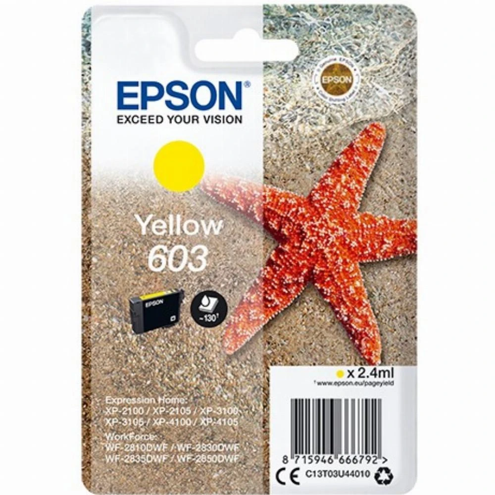 Epson C13T03U44010 rašalo kasetė Originalus Geltona 1 vnt