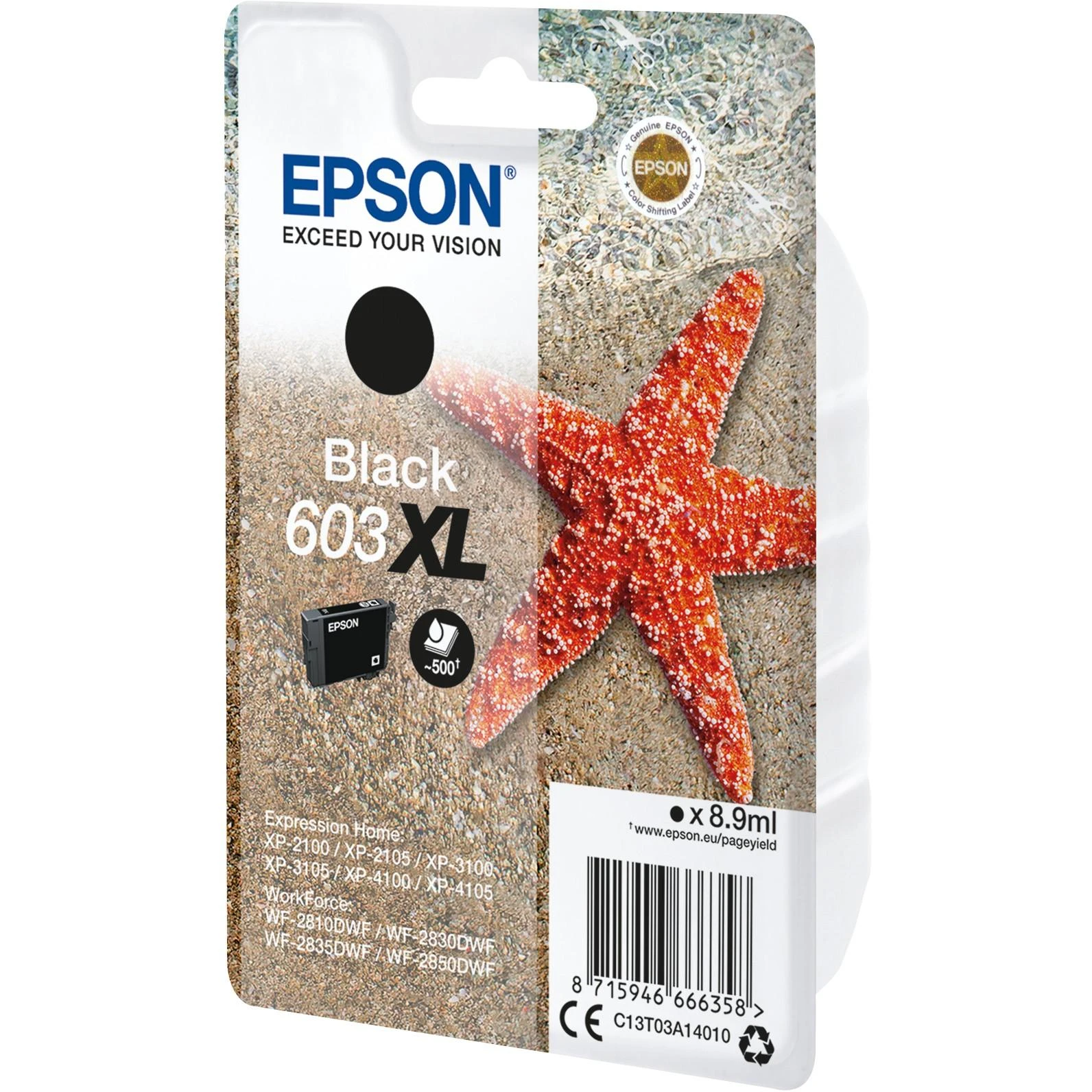 Epson C13T03A14010 rašalo kasetė Originalus Juoda 1 vnt