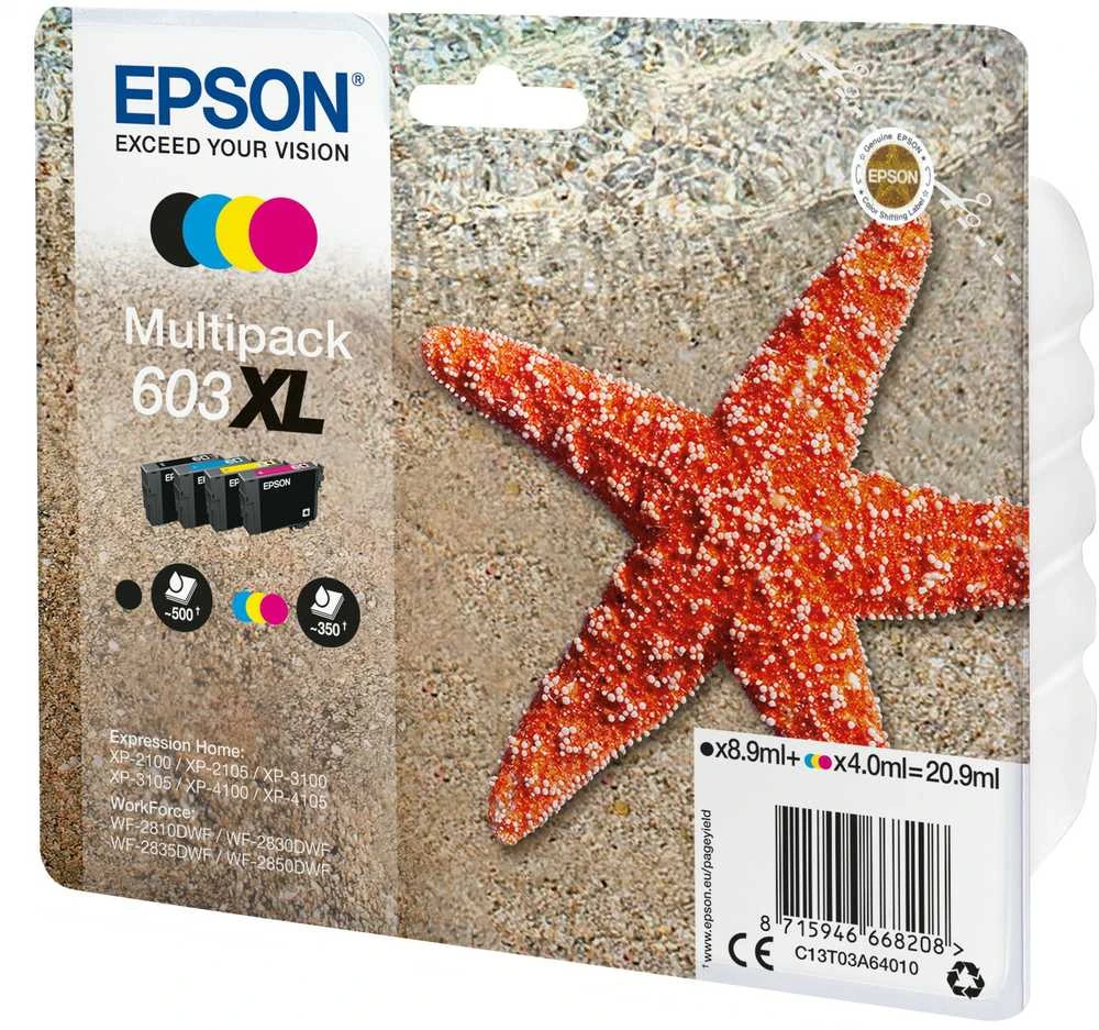 Originali Epson Ink Cartridge Epson Ink C13T03A64020 4 Dalys Juodas Multicolor