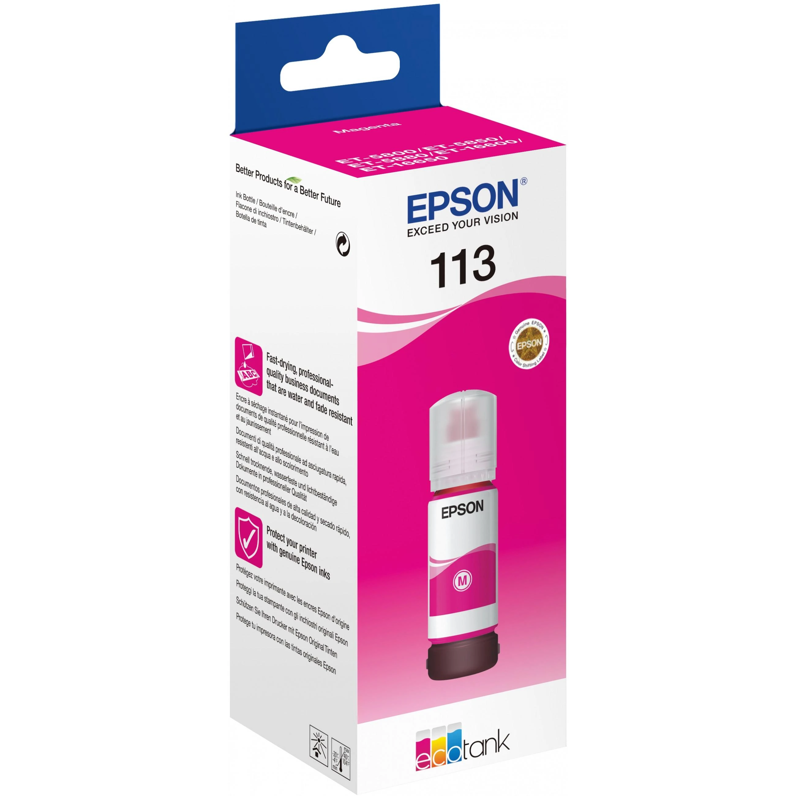 Epson 113 EcoTank rašalo buteliukas, purpurinė