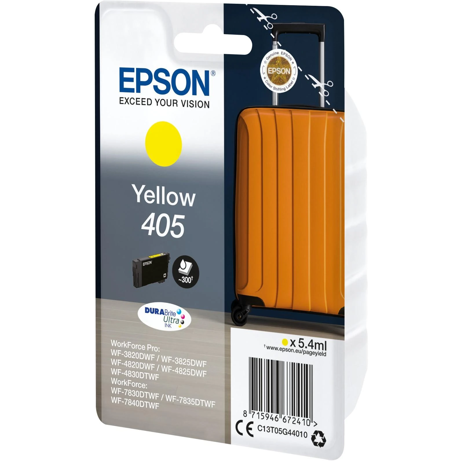 Epson 405 DURABrite Ultra (C13T05G44010) Rašalinė kasetė, Geltona