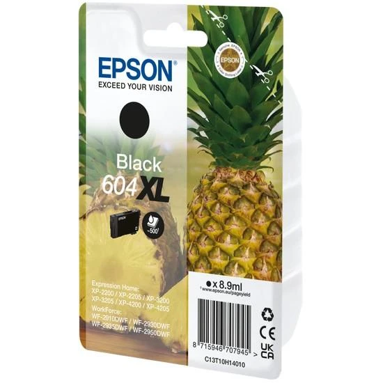 Rašalo kasetė - Epson rašalas 604 XL juodas (C13T10H14010, 500 puslapių, juodas)