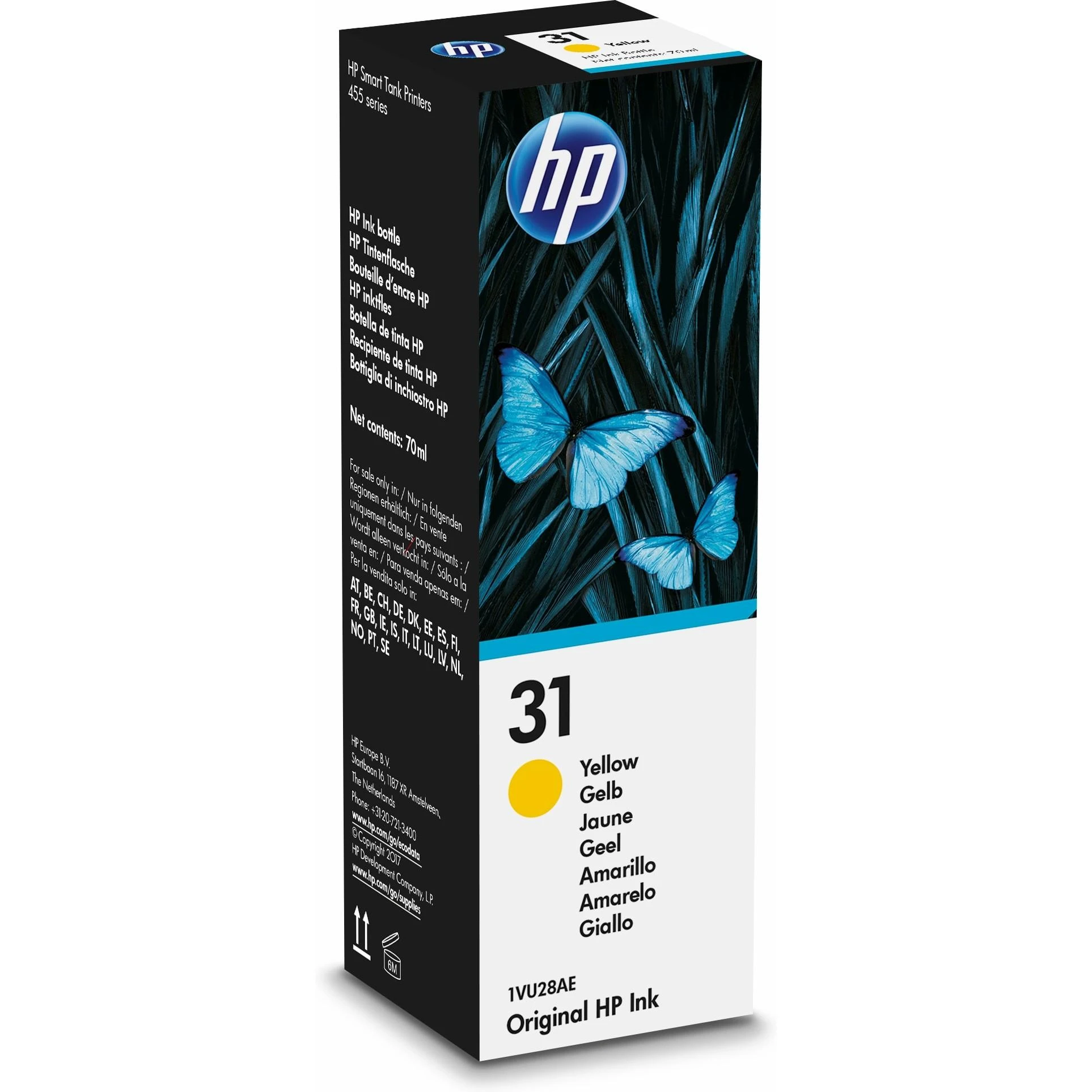 Hewlett Packard (HP) Hewlett-Packard 31 (1VU28AE) geltona kasetė