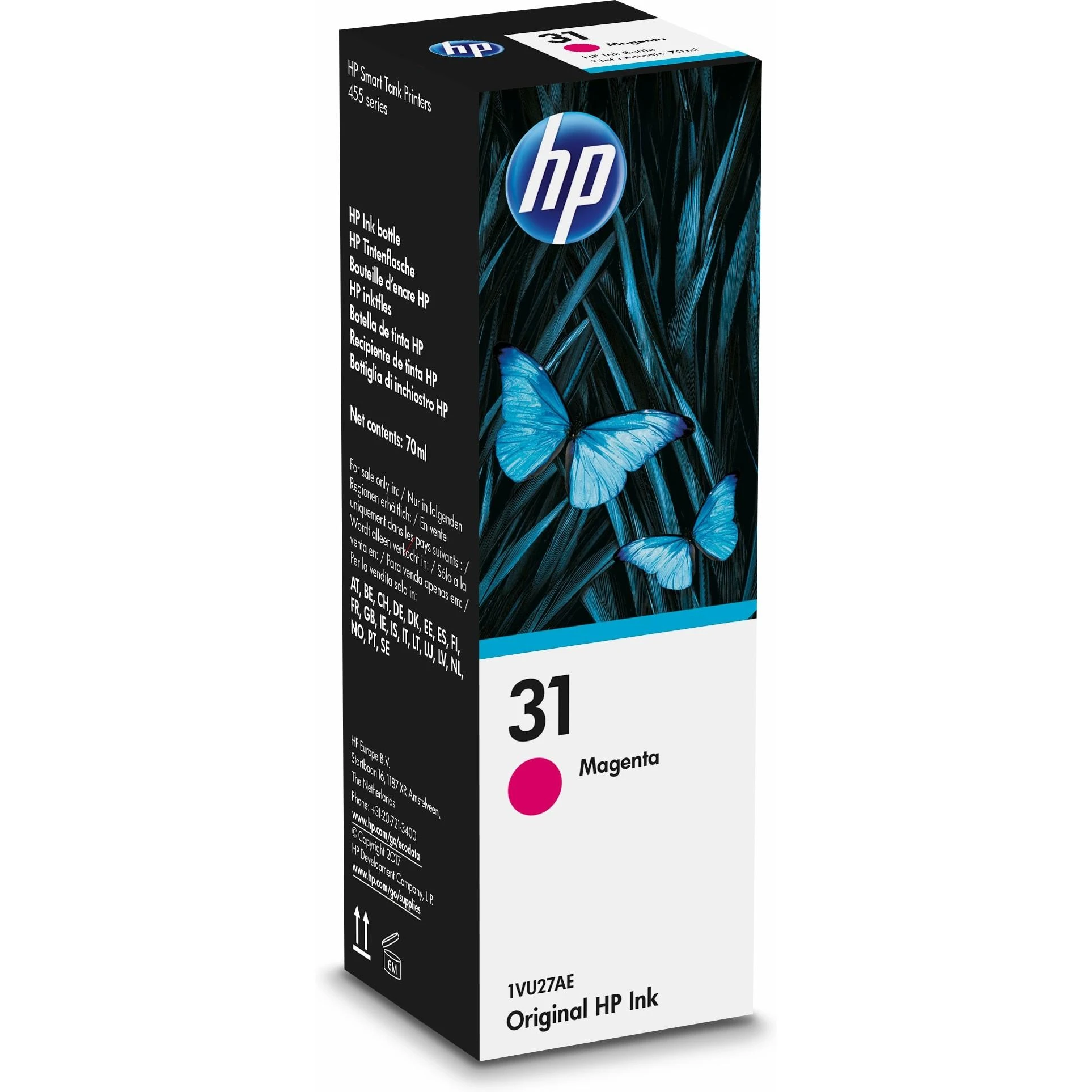 Hewlett Packard (HP) Hewlett-Packard 31 (1VU27AE) Purpurinė kasetė