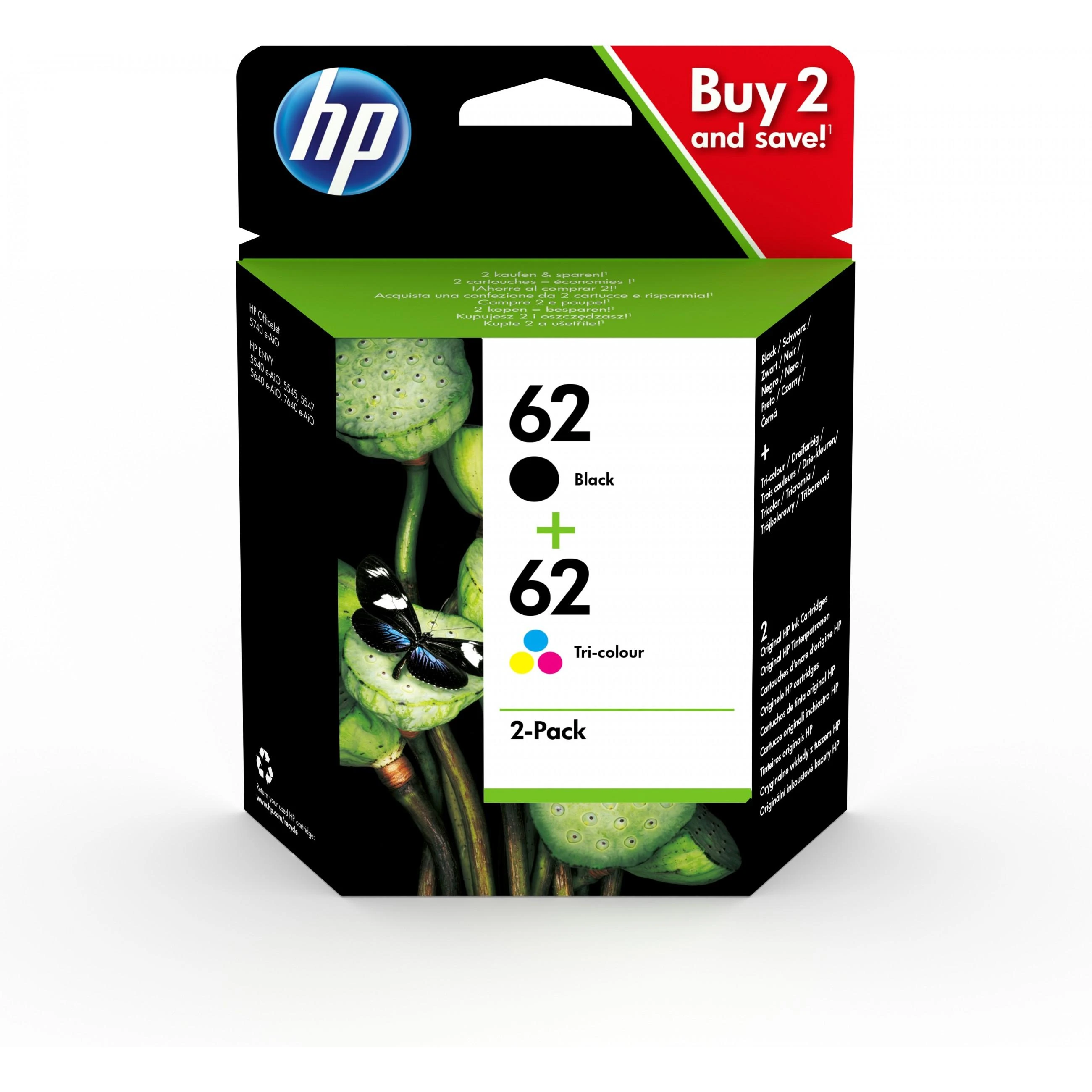 Hewlett Packard (HP) HP no.62 Ink Combo Pack