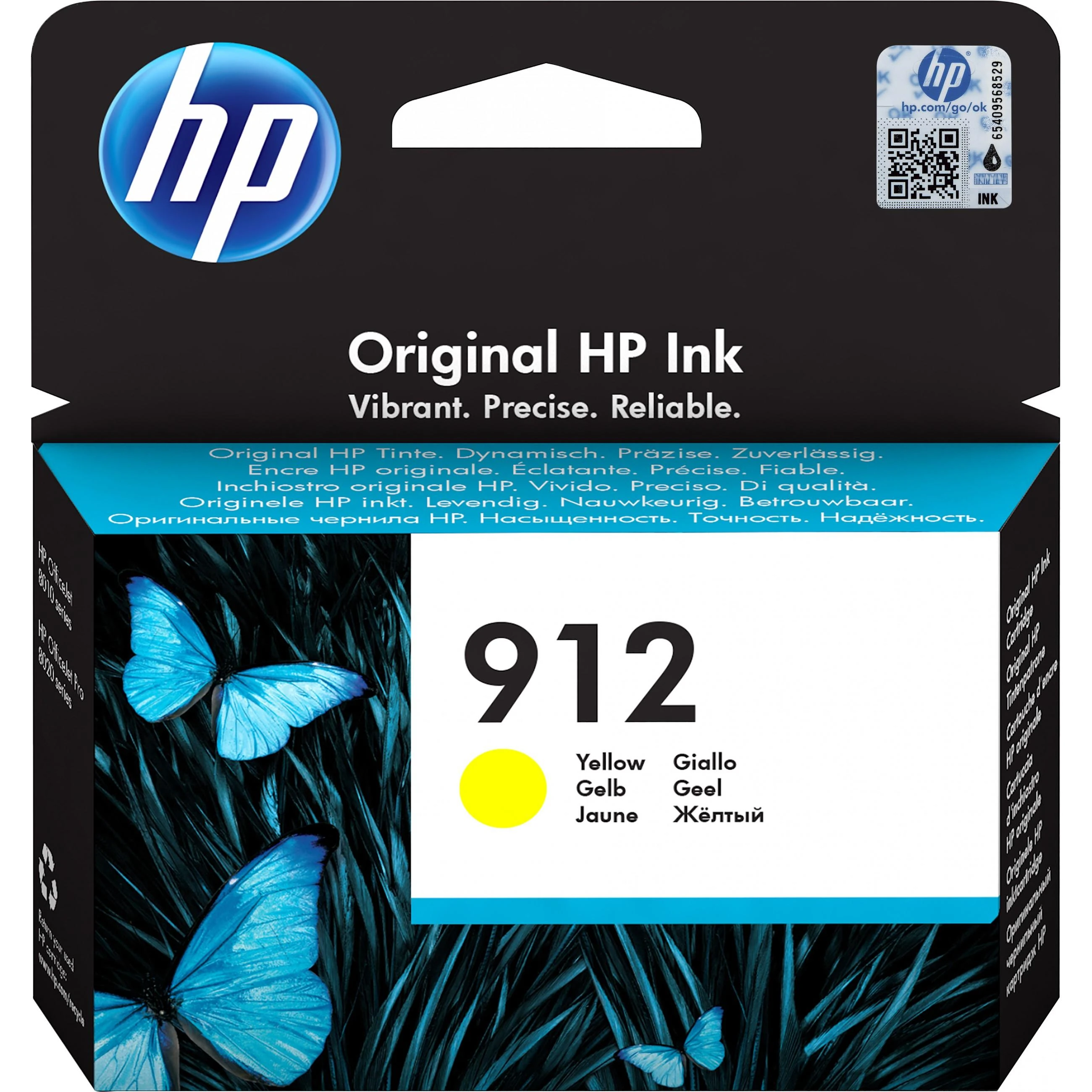 Hewlett Packard (HP) HP 912 (3YL79AE) Rašalinė kasetė, Geltona