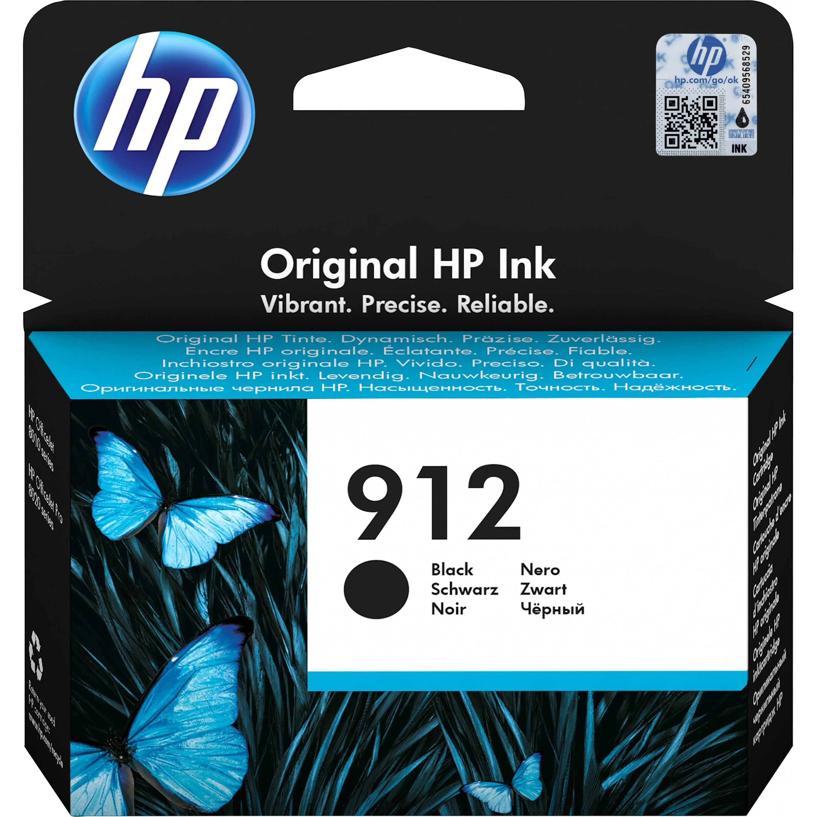 Hewlett Packard (HP) Hewlett-Packard 912 (3YL80AE), juoda kasetė