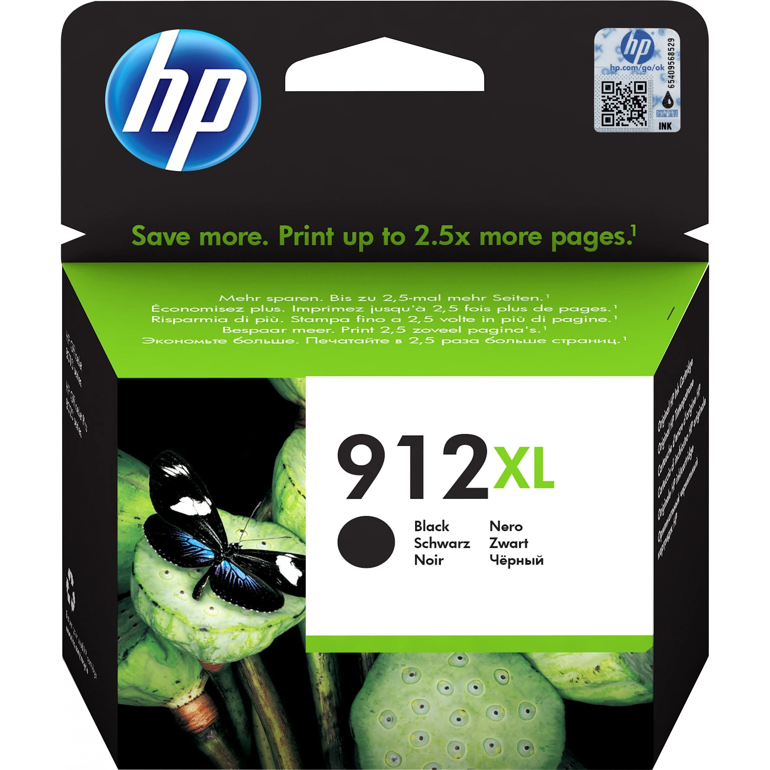 Hewlett Packard (HP) HP 912XL didelio našumo juodas rašalas