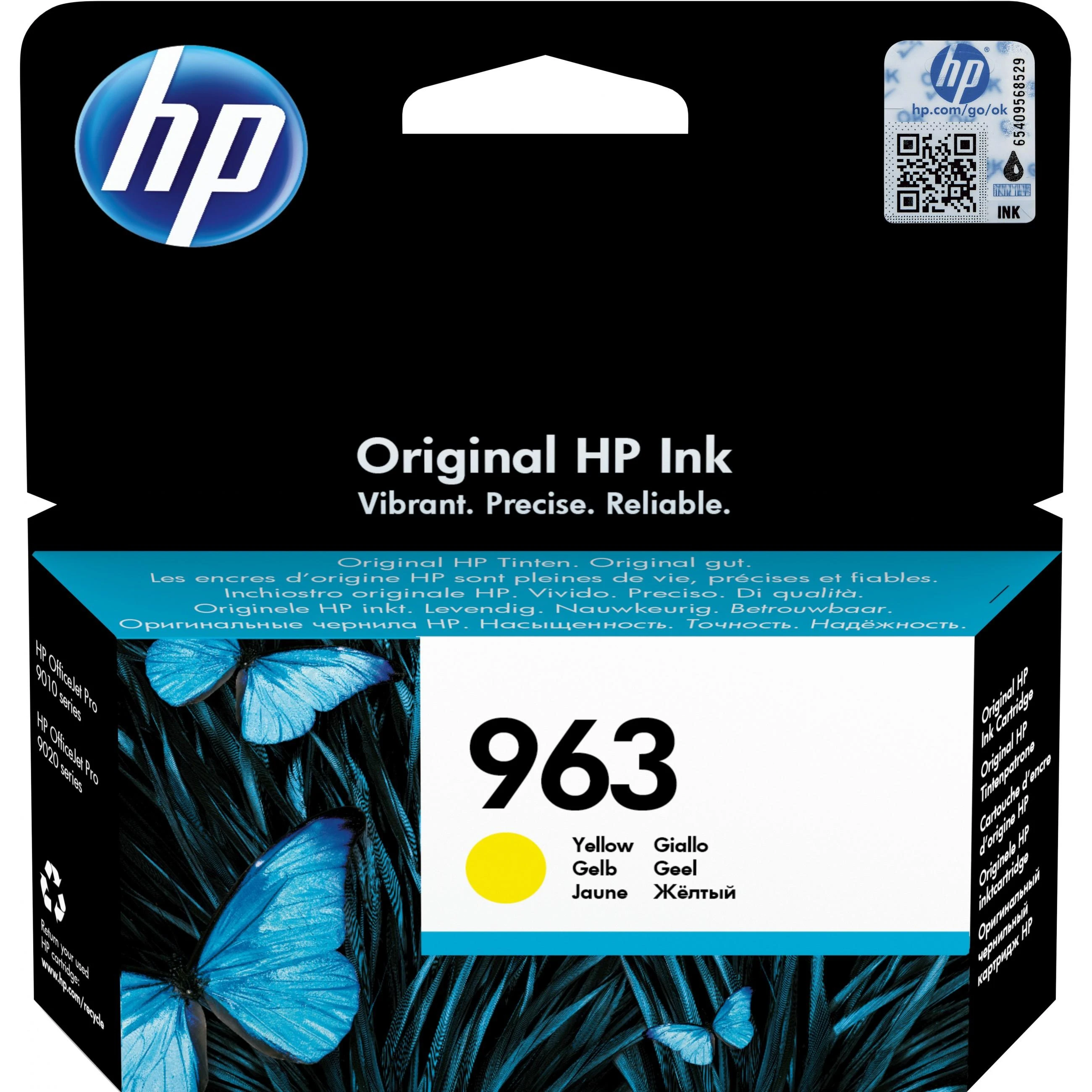 Hewlett Packard (HP) Rašalo Kasetė - HP 963 Geltona Rašalo Kasetė 10.7ml, Iki 700 Puslapių