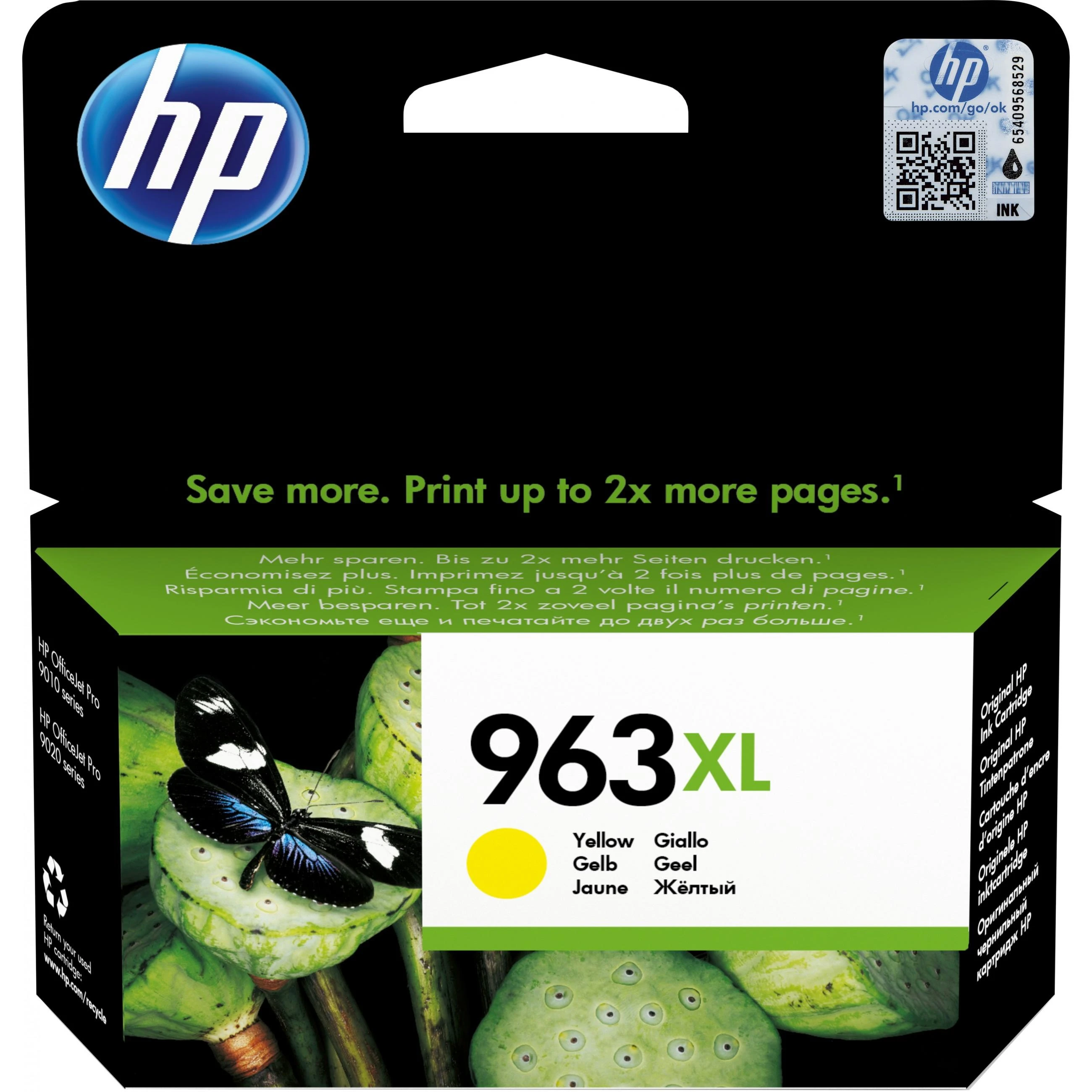 Hewlett Packard (HP) HP 963XL didelio našumo Geltona originali rašalo kasetė