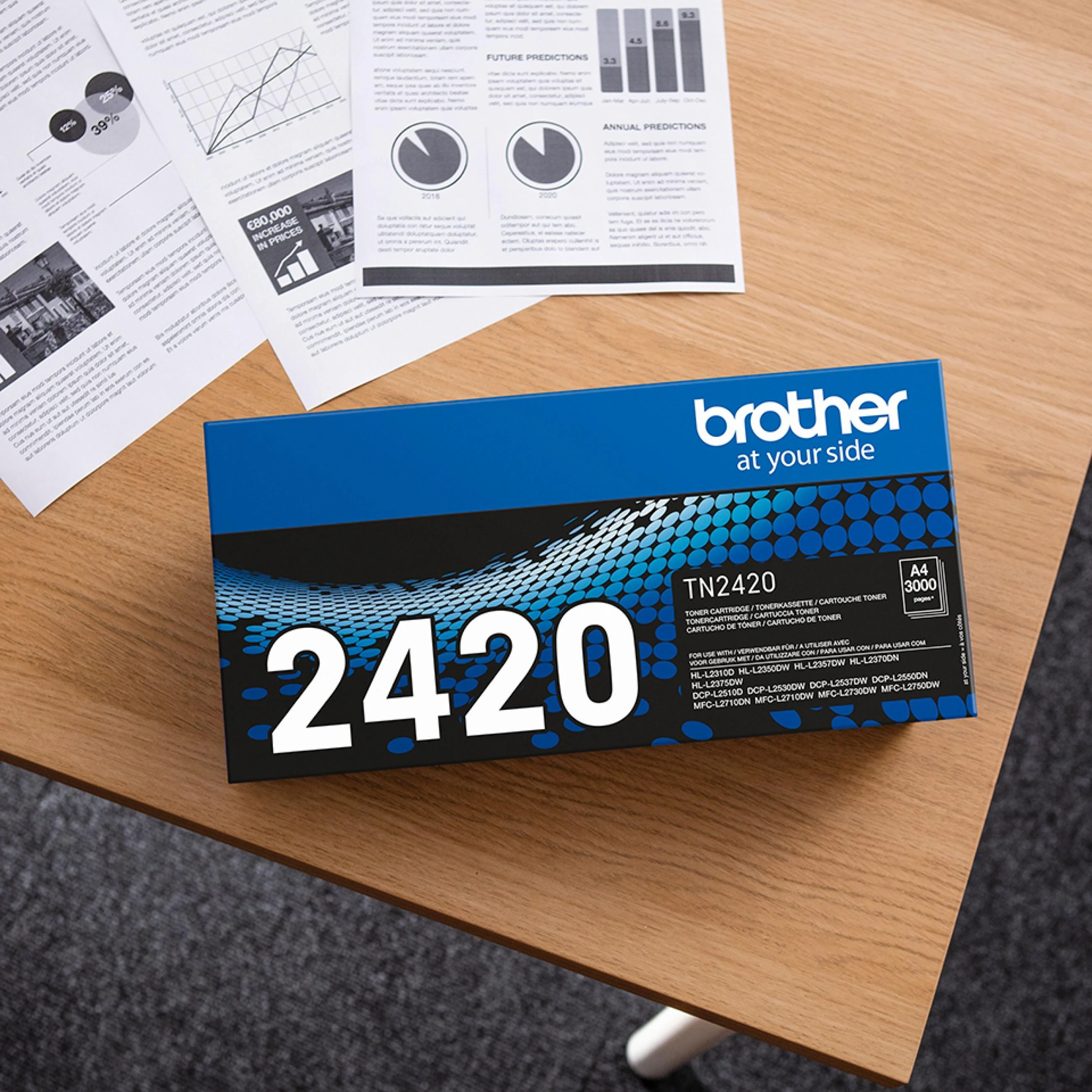 BROTHER TN-2420 TONERIS Juodas 3000P