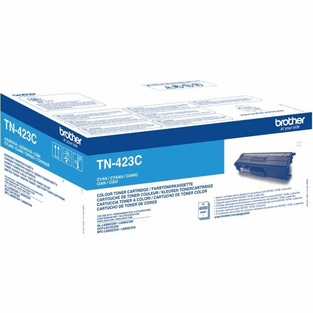 BROTHER TN-423C CYAN HIGH YIELD TONER, 4,000P