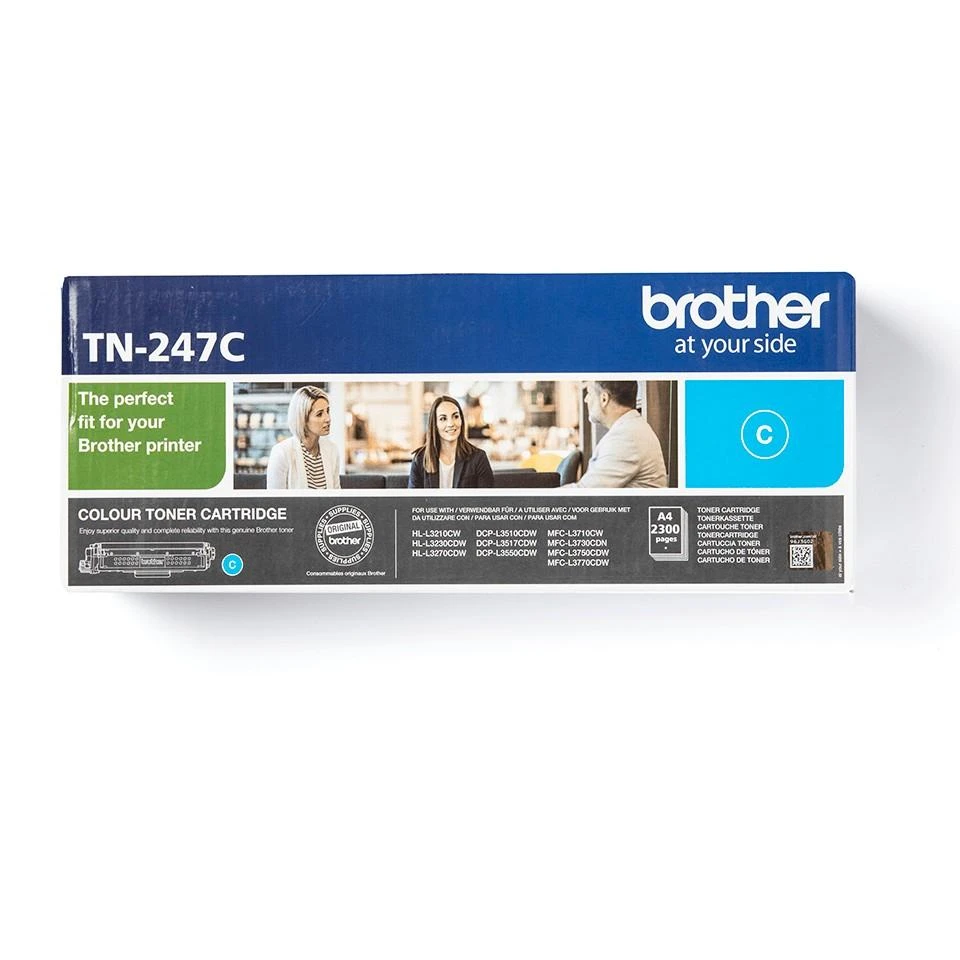 BROTHER TN-247C žydro spalvos tonerio kasetė, 2300 puslapių