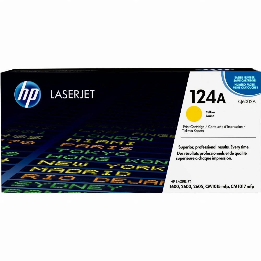 Toneris HP HP124A (for spausdintuvas Hewlett Packard, original Q6002A  2000pages yellow) | Varle.lt