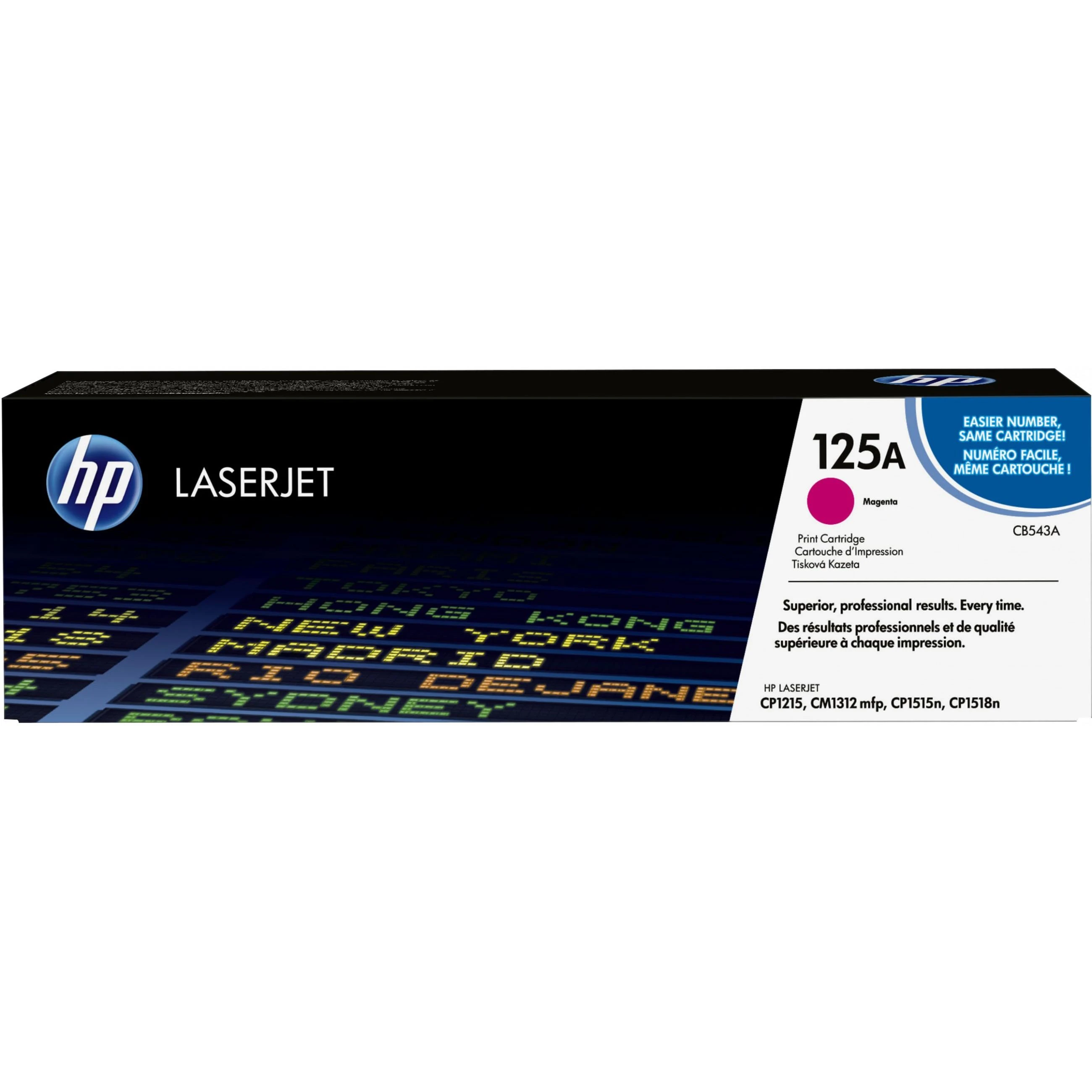Hewlett Packard (HP) HP 125A Magenta Toneris Cartridge, 1400 puslapių, Color LaserJet CP1210, CP1510, CM1312