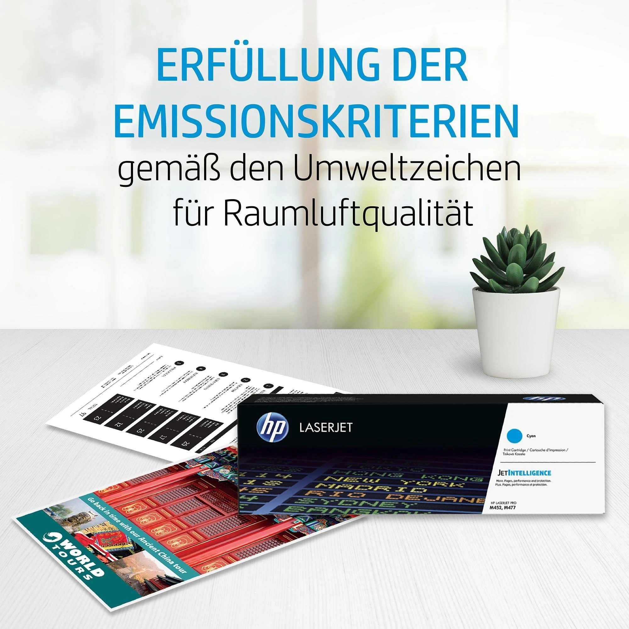 Hewlett Packard (HP) HP 205A kasetė, žalsvai mėlyna