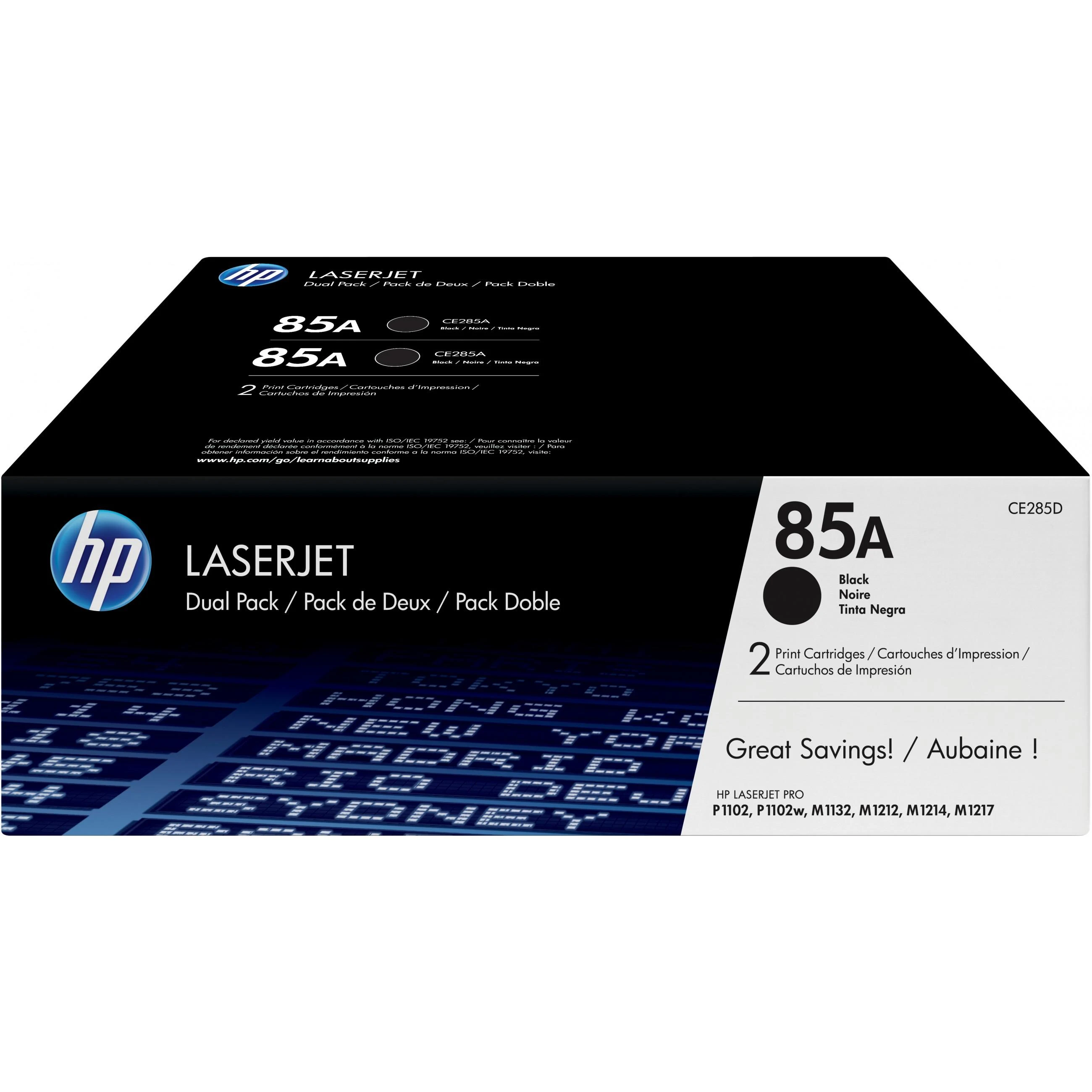 Hewlett Packard (HP) HP Toneris Juodas 85A for LaserJet P1102,P1102w,doublepack (2x1.600 pages)